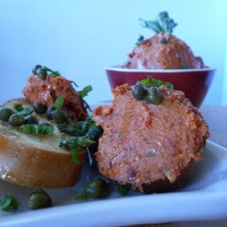 Sun Dried Tomato Spread with Goat Cheese. Use it on a sandwich as a spread or use it as a dip