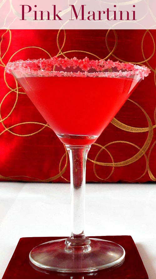 pink martini - A simple way to make martini for your new years party or any special occasion.