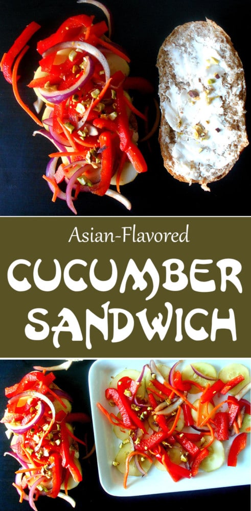 Asian Style Cucumber Sandwich - classic tea sandwich turned into a delicious summer picnic sandwich