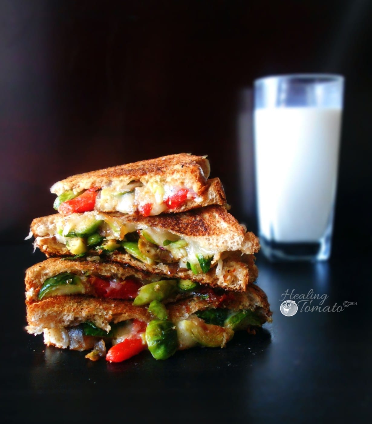Brussels sprouts grilled cheese