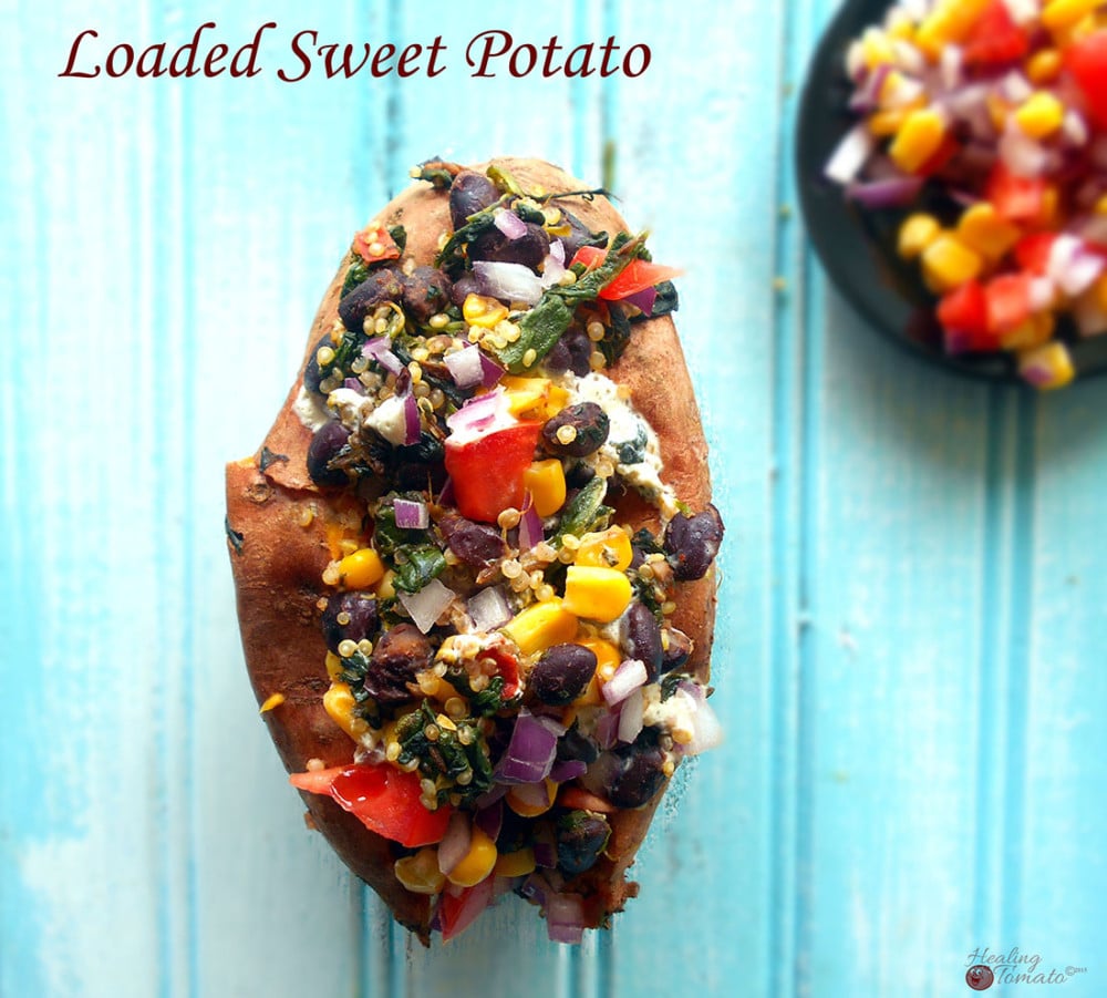 delicious loaded sweet potatoes