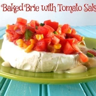 Baked brie with tomato salsa recipe