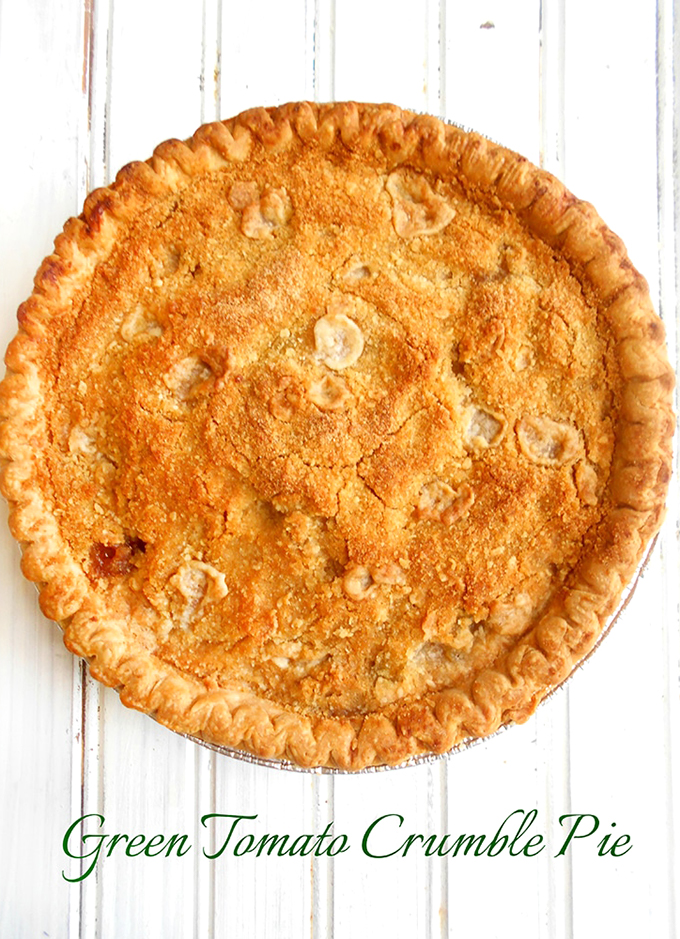 Overhead View of a Pie on a White Background