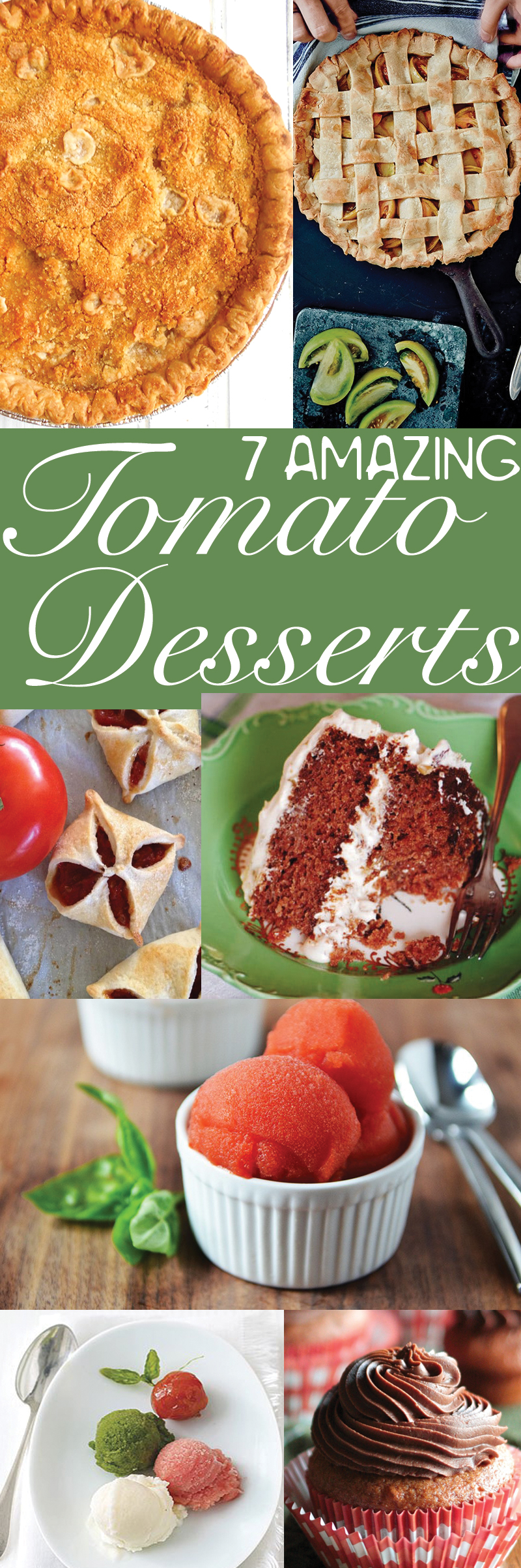 Tomatoes are often overlooked in desserts. These tomato desserts celebrate their versatility, especially in desserts like tomato pies & tomato cupcakes. | Holiday Desserts, easy desserts, unique desserts, amazing desserts, tomato recipes