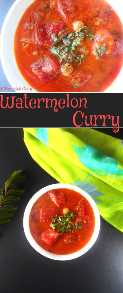 Watermelon curry recipe - Watermelon recipe like no other. This is a vegan recipe for Sunday dinner. It is quick and simple recipe. Perfect for family dinner night. Rajasthani Indian food recipe.