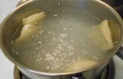 Ravioli in boiling water