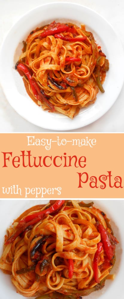 This is a quick and delicious Fettuccine pasta recipe with vegetables. Topped with Bertolli Pasta sauce. For quick & healthy dinner ideas, try this pasta
