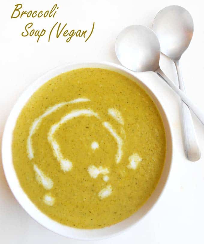 Broccoli Soup With Cauliflower (Vegan)