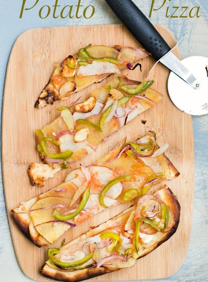 Potato pizza is a very kid-friendly recipe. It is a must-try for all pizza lovers. The recipe is easy weeknight dinner idea for the whole family to enjoy.