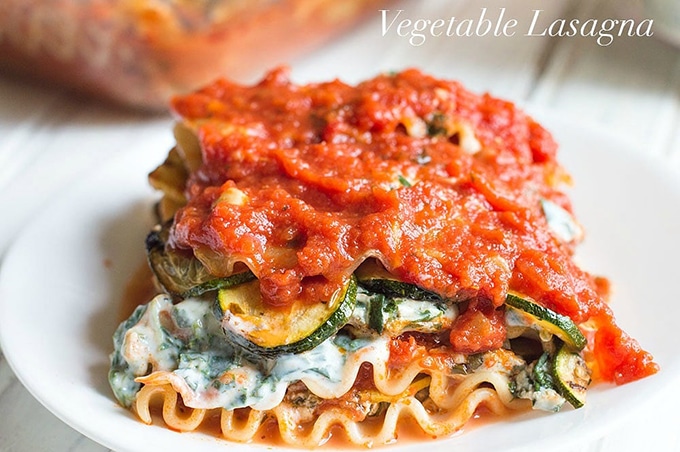 Vegetarian Lasagna Recipe With Vegetables