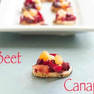 This beetroot canape with rum roasted pineapples is the perfect vegan appetizer recipe for any gathering. Bagel bites make for a very strong base for the toppings