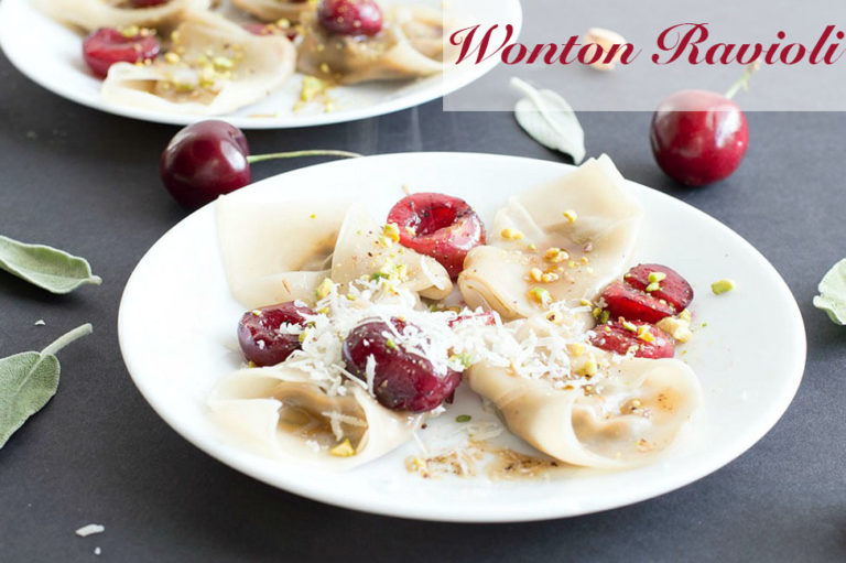 Wonton Ravioli With Brown Butter Sauce