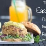This falafal burger is the best veggie burger you will every eat. Made with chickpeas, parsley and flax seed meal. Takes only 30 minutes to make