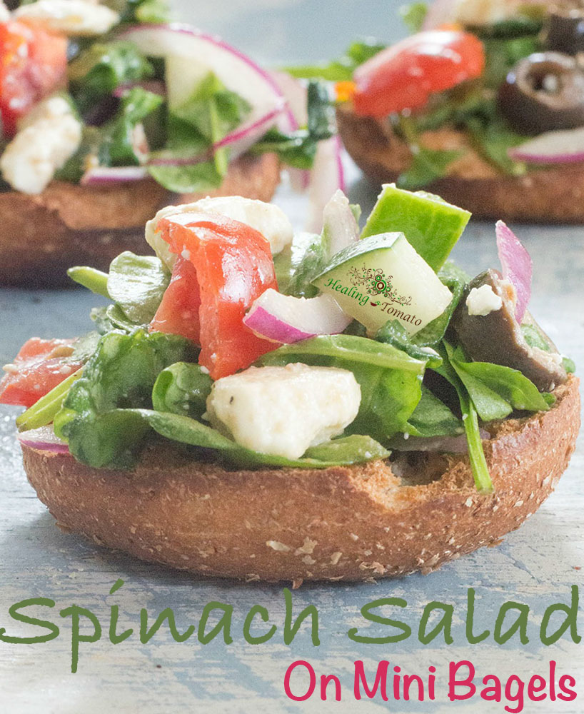 Spinach Salad On A Bagel Recipe - Healing Tomato Recipes