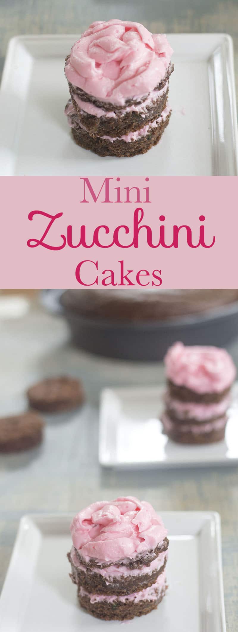 Mini Zucchini chocolate cakes layered with vegan buttercream frosting and using Nesquik chocolate powder. Perfect after school snack #ad #stirimagination