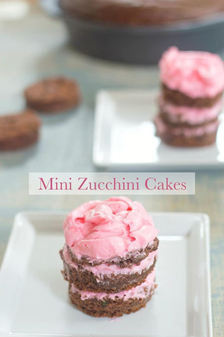 Zucchini Chocolate Cakes Layered With Frosting