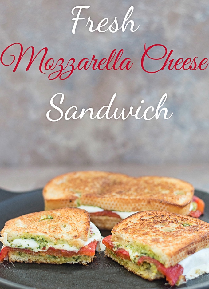 Mozzarella Cheese Sandwich With Pesto