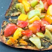 Vegan brunch tomato pizza made from Healing Tomato's recipe e-book