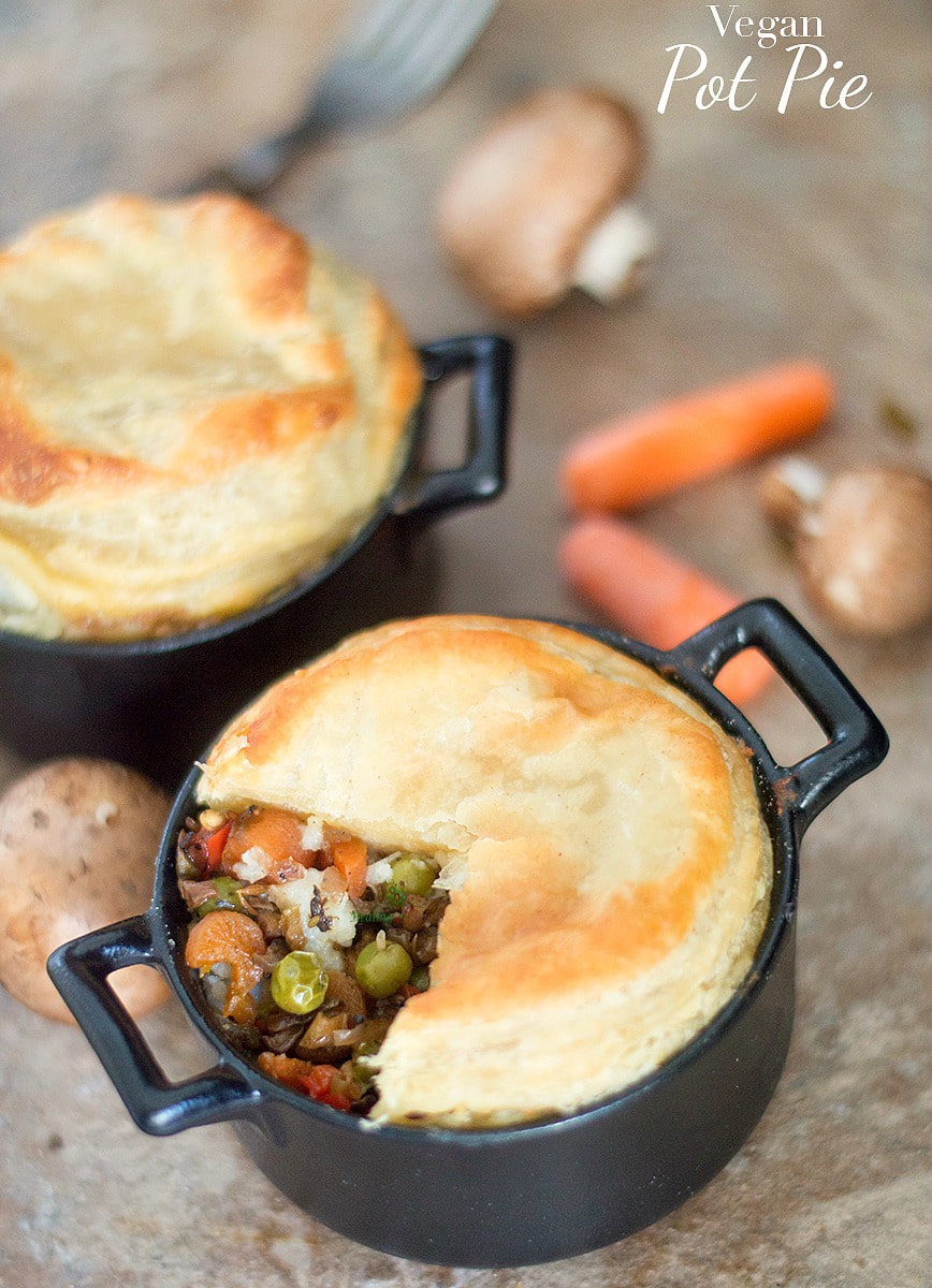 Quick and easy vegan pot pie recipe. Made with all fresh vegetables and uses almond milk instead of butter for basting. Make for perfect vegan comfort food