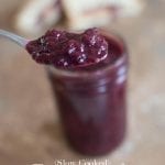 Slow cooker blackberry jam is an easy crock pot recipe to make. Just add the ingredients and it will cook itself. Add nutmeg & your PB&J will be delicious!