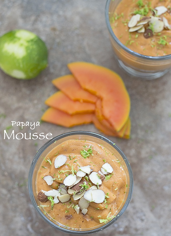 Papaya Mousse Made With 5 ingredients