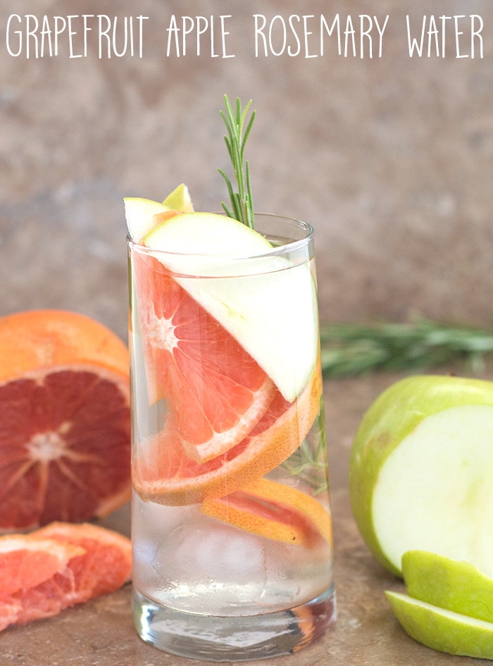 Grapefruit and green apple summer cleansing water
