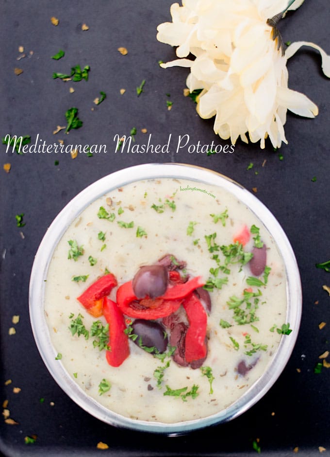 Mediterranean Mashed Potatoes in Pressure Cooker (Vegan)