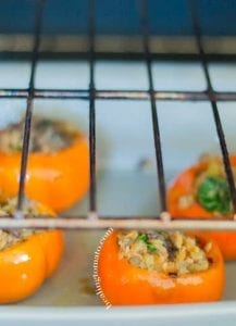 Stuffed Persimmons in the oven