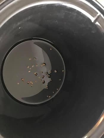 Fenugreek seeds added to the oil