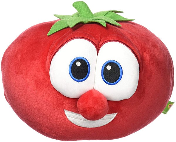 A polyester plush tomato toy