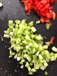 Finely diced celery stalk - how to make creamed corn