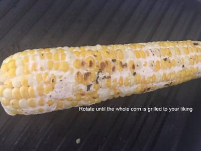 corn that has been partially grilled - vegan elote