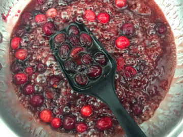 cranberry pie filling done cooking