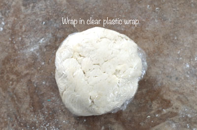 dough wrapped in a clear plastic wrap