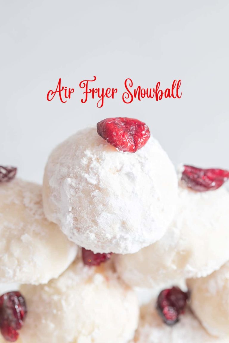 Air Fryer Snowball Cookies - HealingTomato.com