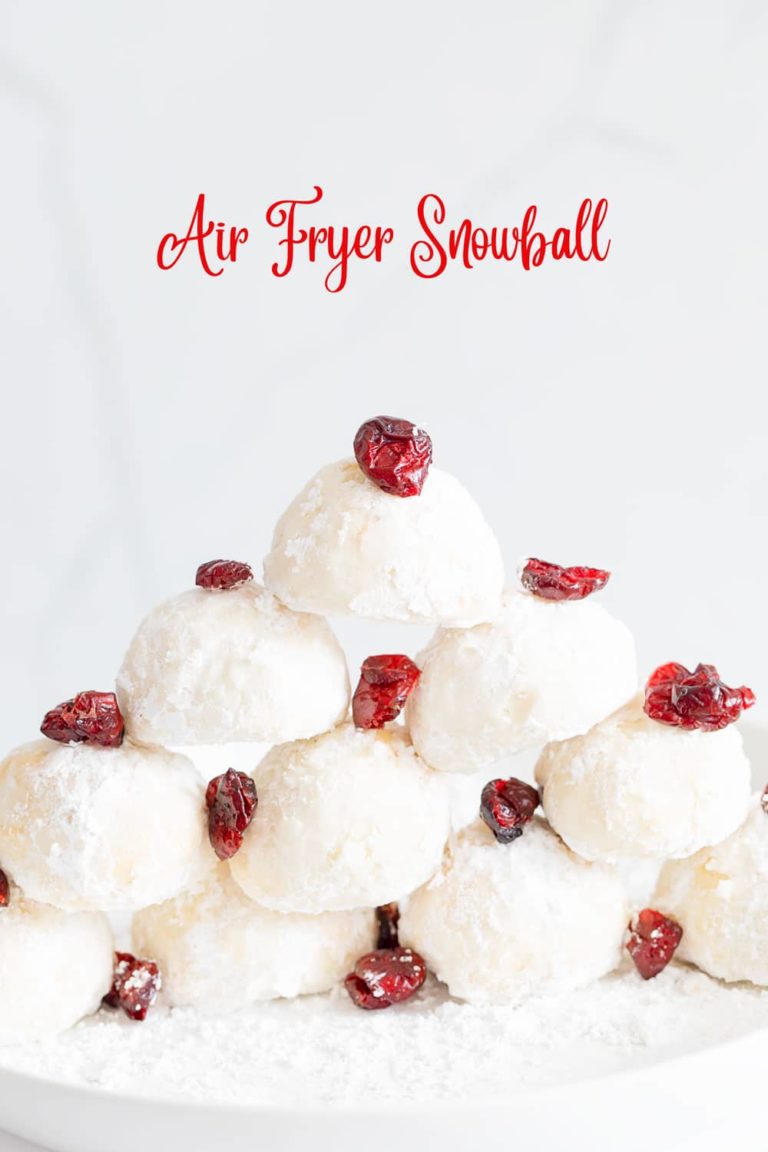 Air Fryer Snowball Cookies - HealingTomato.com