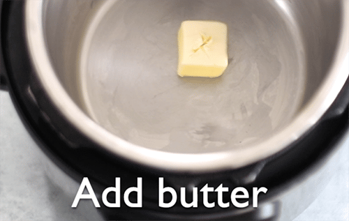 Add 1 Tbsp of butter to the instant pot