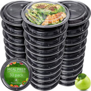 30 plastic circular meal prep containers - Meal prep gift guide